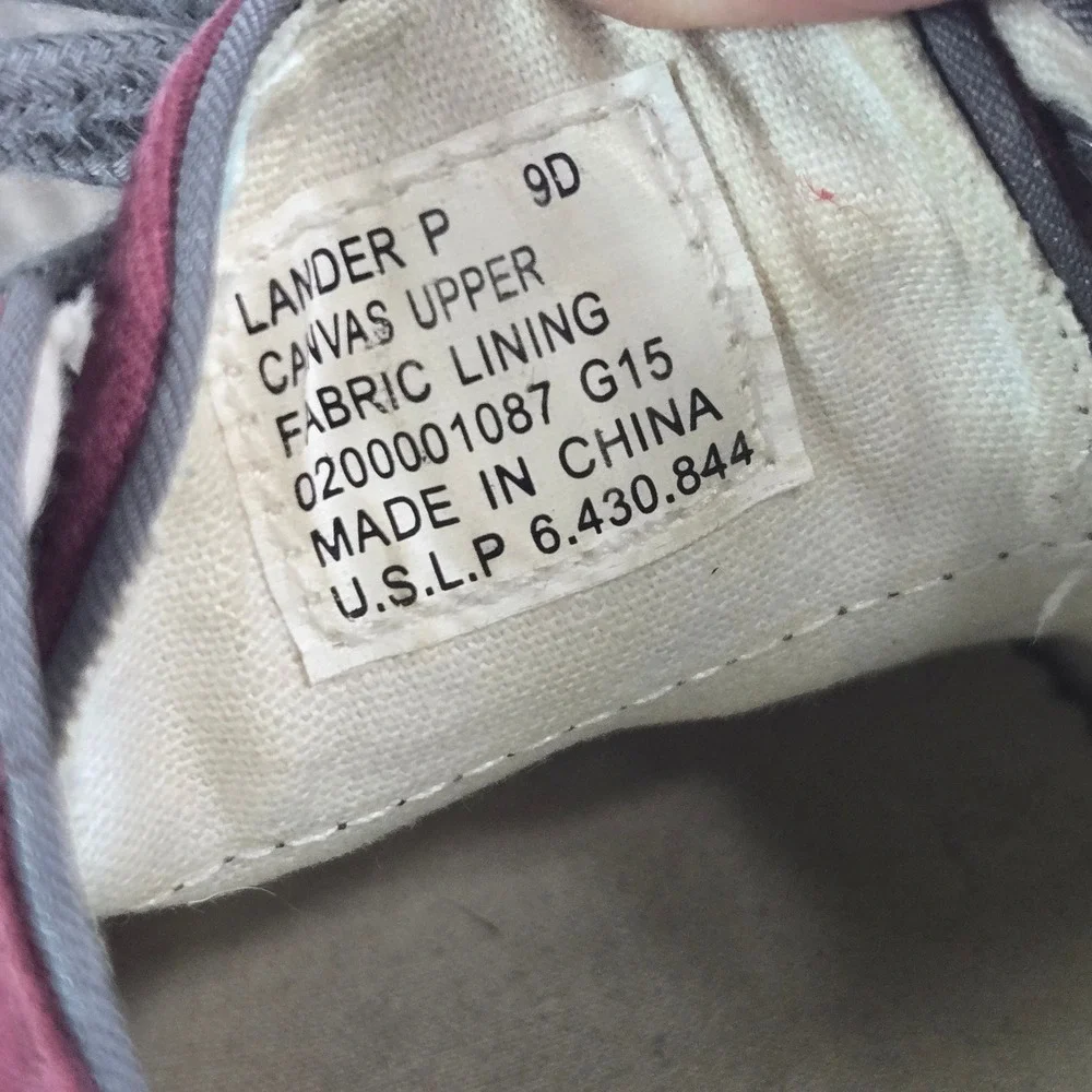 Polo Ralph Lauren Mens 9D Burgundy Canvas Lander P Boat Shoe Sneakers